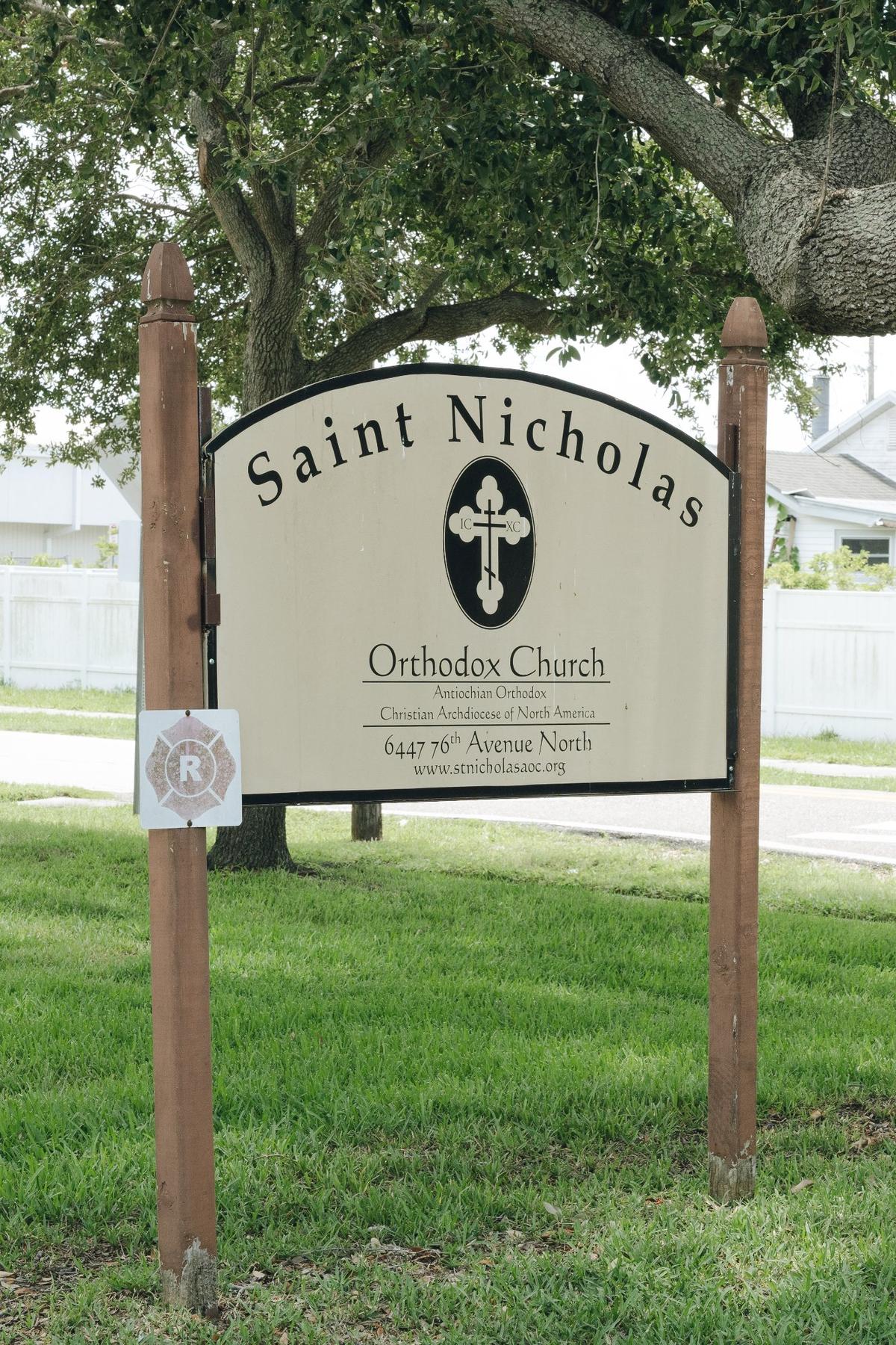 Saint Nicholas Orthodox Church sign